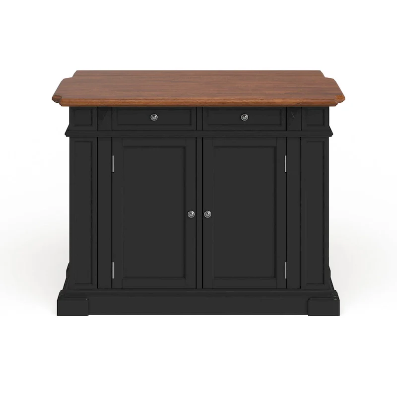 Copper Grove Warwick Black Distressed Oak Kitchen Island