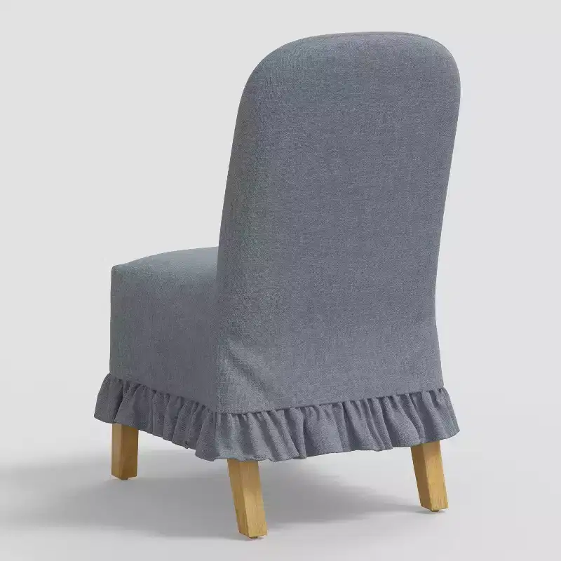 Rounded Back Slipcovered Dining Chair with Ruffle - Threshold