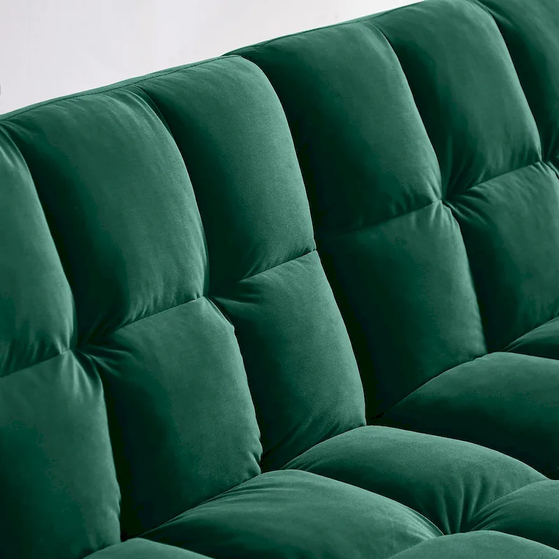 79.52W Modern Velvet Convertible Sofa