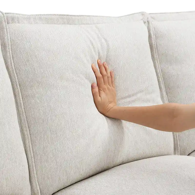 Linen L-Shaped Sectional Sofa with Power Recliners & USB