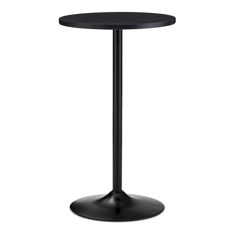 Glitzhome 39.5H Modern Bistro Walnut Top Round Pub Bar Table