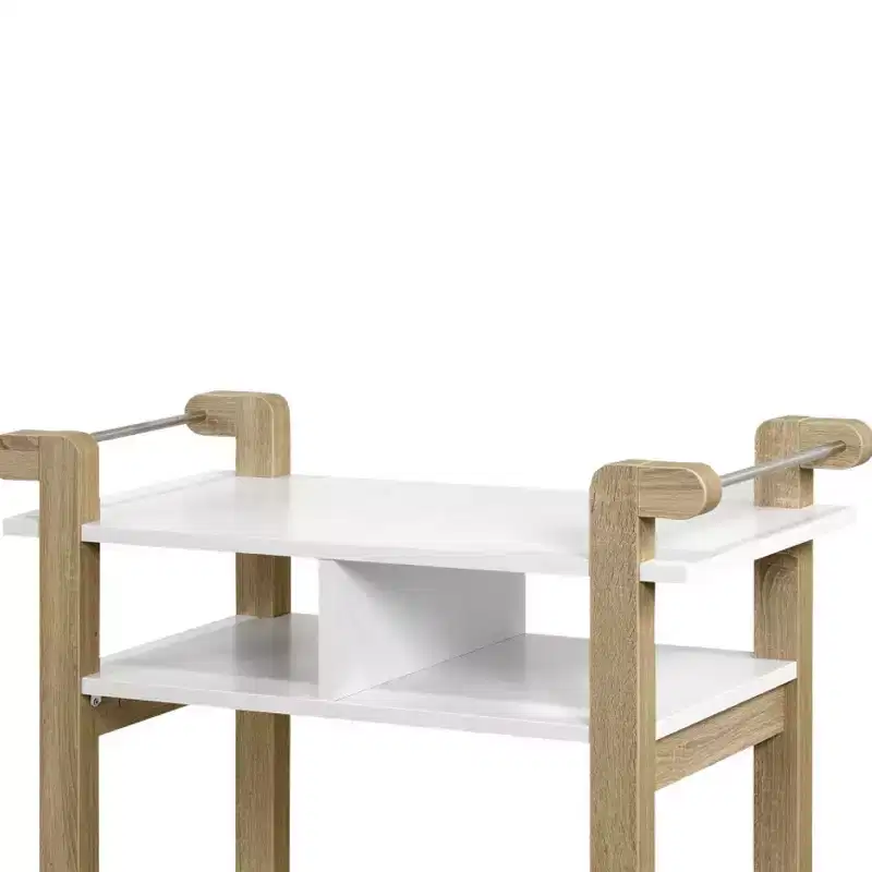 Brassex Carie Kitchen Cart White/Oak