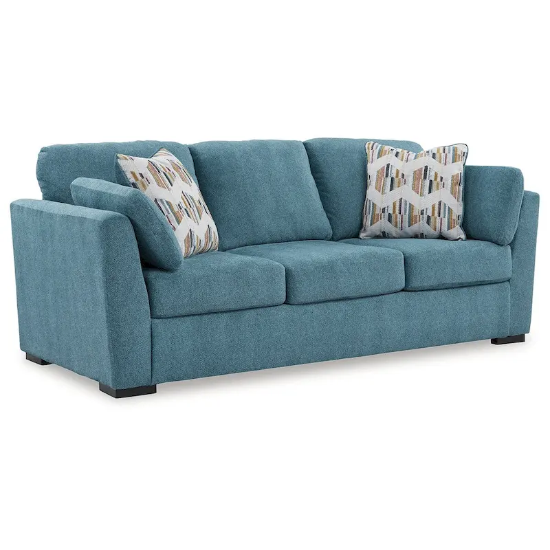 Signature Design by Ashley Keerwick Teal Queen Sofa Sleeper - 94  W x 41  D x 39  H