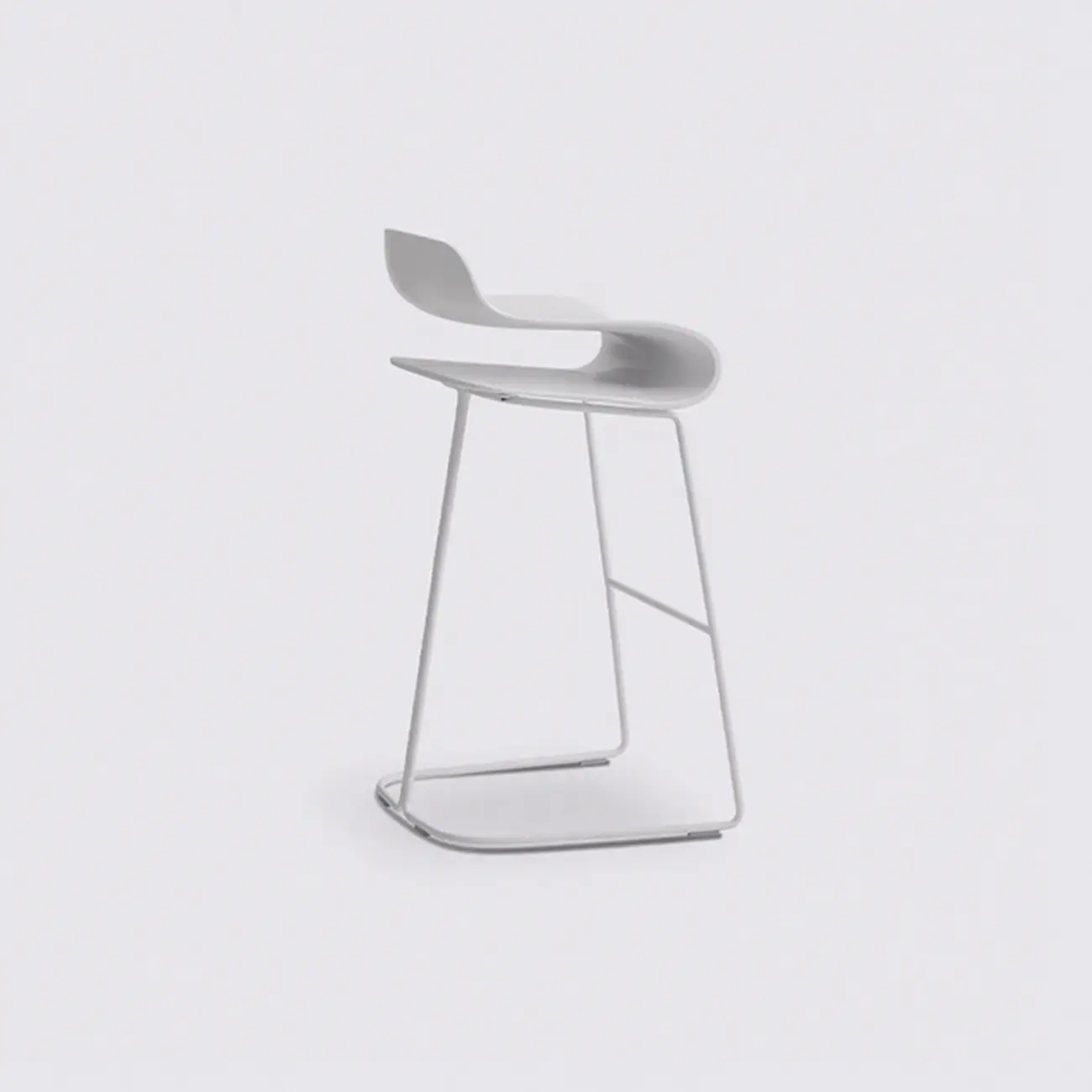 Industrial Plastic Steel Frame Low Back Armless Bar Stool