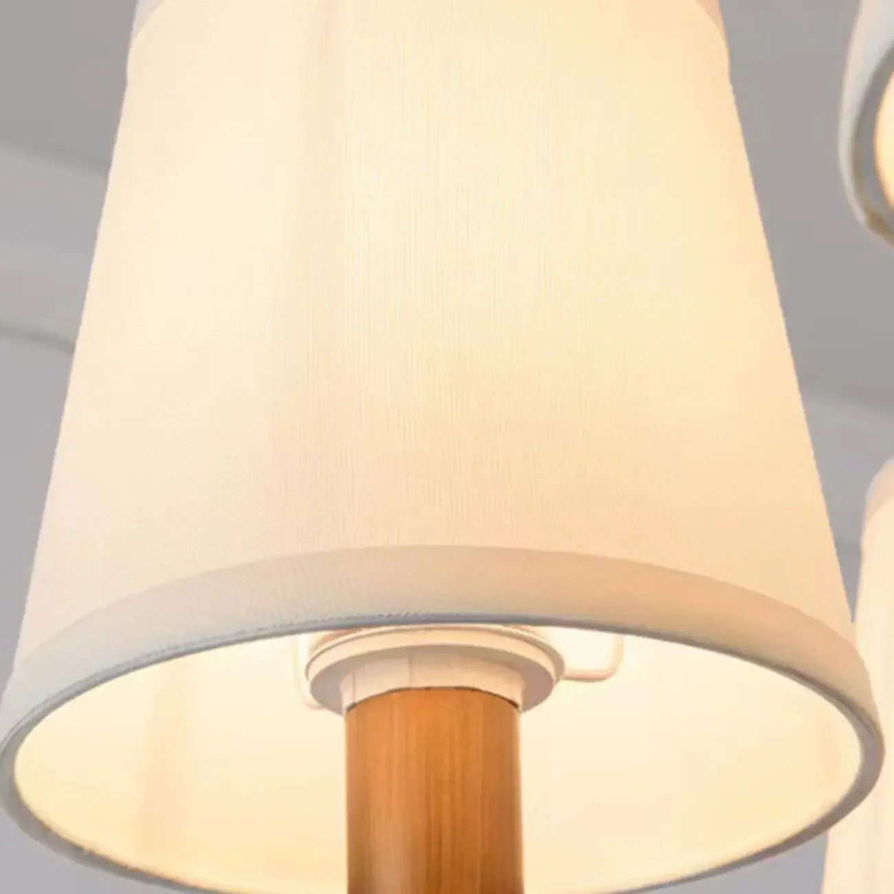 America Country Ring Fabric Lampshade Black Chandelier