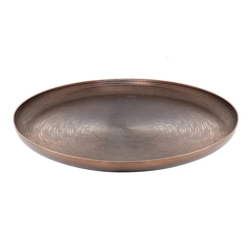 Kate and Laurel Stovring Round Metal Tray - 16  Diameter