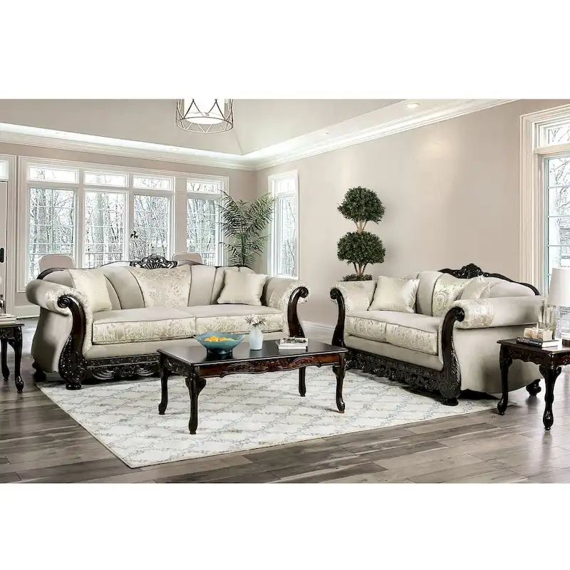 Dikic Traditional Chenille Rolled Arms 2-Piece