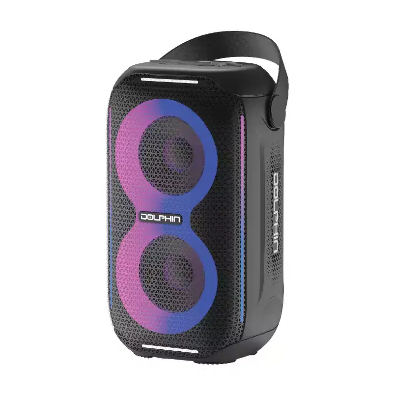 Dolphin Audio Soundbyte 20 Waterproof Portable Bluetooth Party Speaker with Sound-Activated Lights