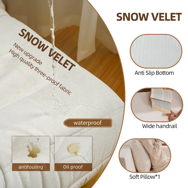 Ameican White Oak Modern 40.2  Accent Chair with Pillow