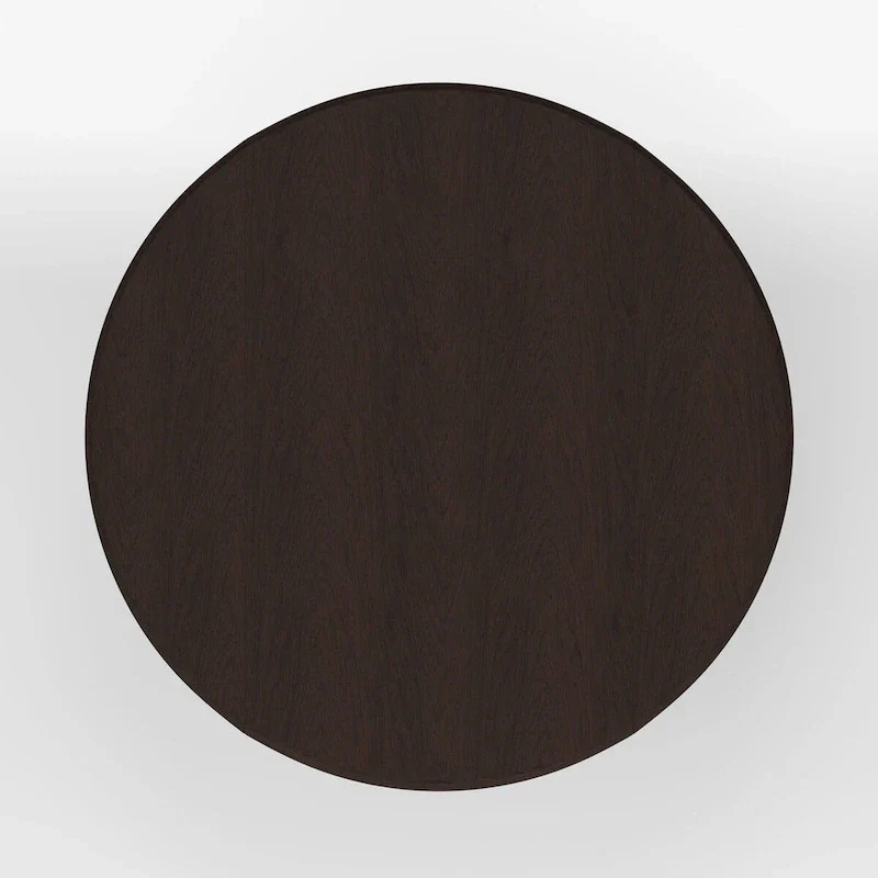 Round Drop-Leaf Dining Table with Cross Back Chairs - Natural Wood