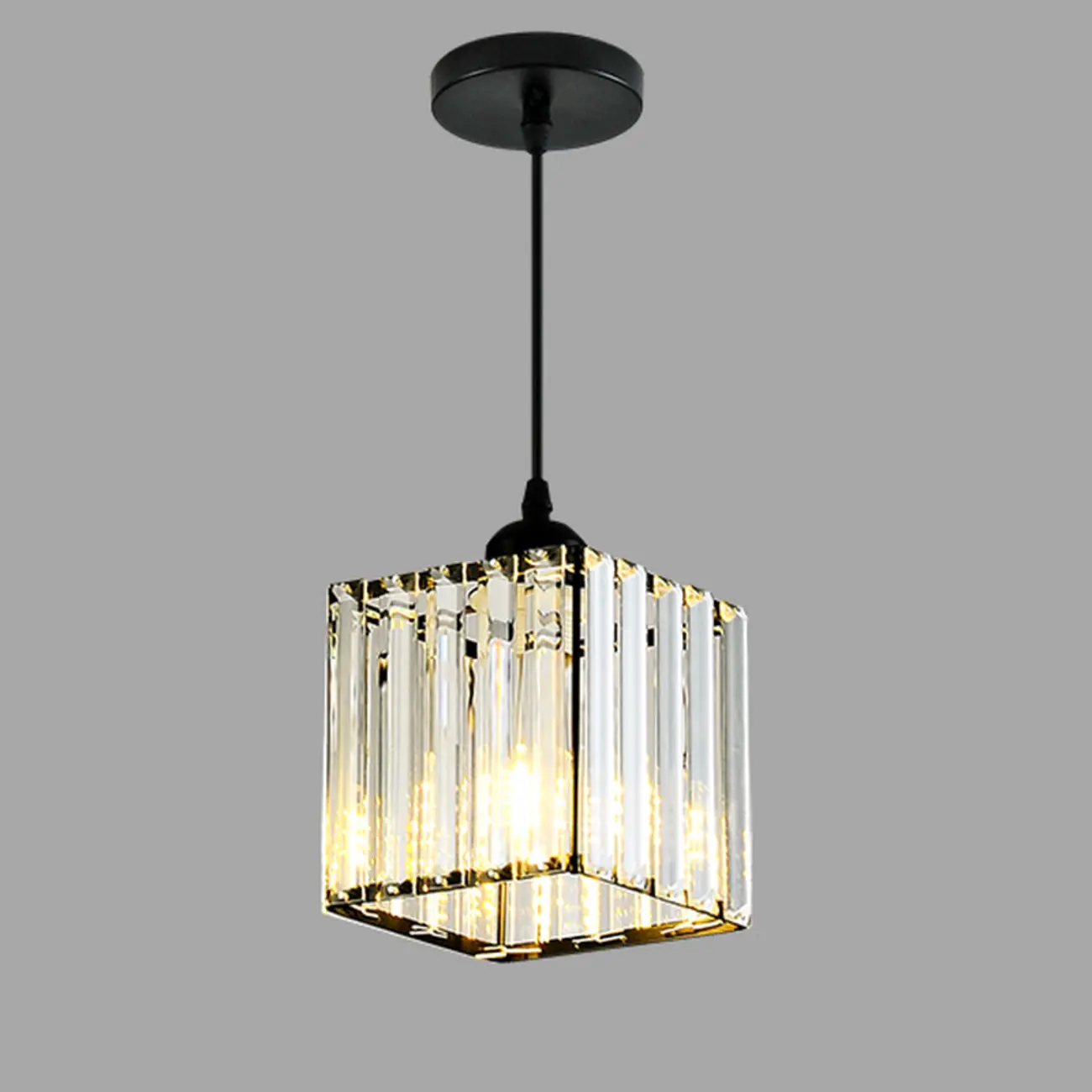 Art Deco Gold Metal Crystal Geometric Pendant Light