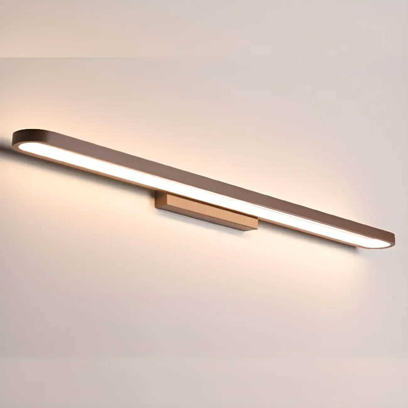 Modern Coffee Straight LED Bathroom Vanity Light in Hardwired