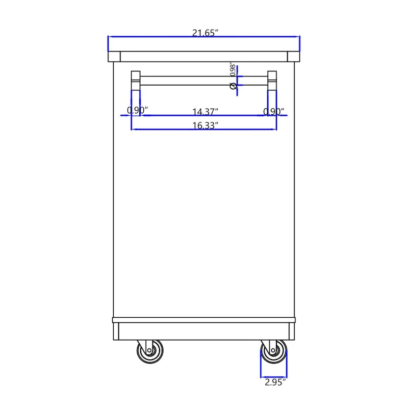 Two-sided Kitchen island Cart