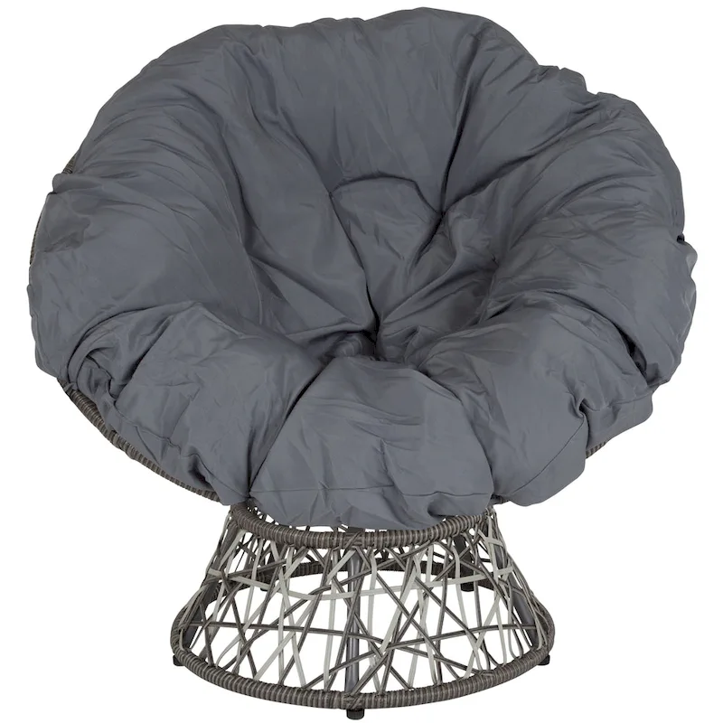 Papasan Swivel Patio Lounge Chair