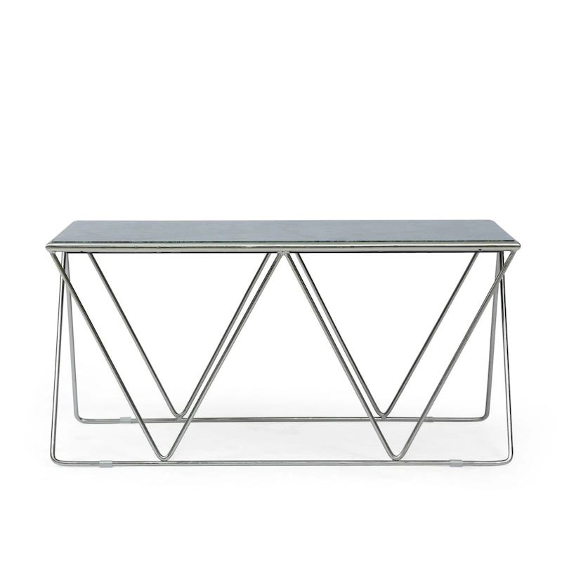 Sardis Modern Glam Handcrafted Marble Top Coffee Table by Christopher Knight Home - 37.00 L x 19.00 W x 18.00 H