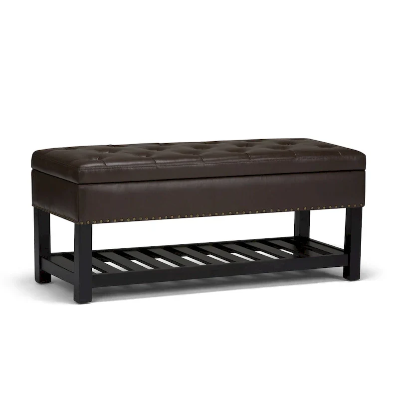 WYNDENHALL Riley 43 inch Wide Rectangle Ottoman Bench - 43 W x 17 D x 19 H