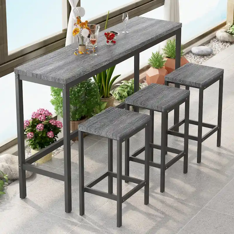 Pub Table Set with 3 Stools