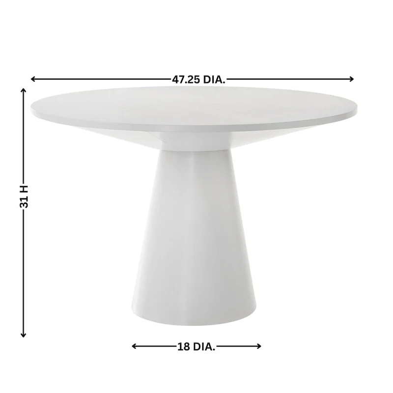 Roundhill Rocco 5-Piece 48 Pedestal Dining Set, Round Pedestal Table with 4 Chairs