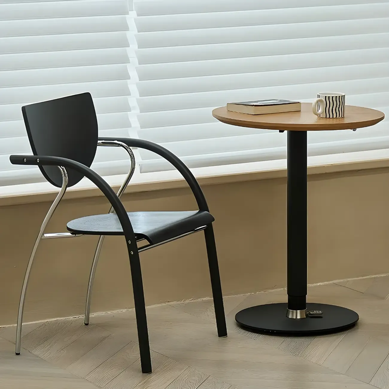 Modern Wood Adjustable Foldable Bar Table for Breakroom