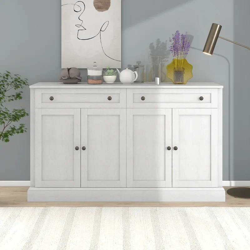 Sideboard Buffet Cabinet with 2 Drawers and 4 Doors