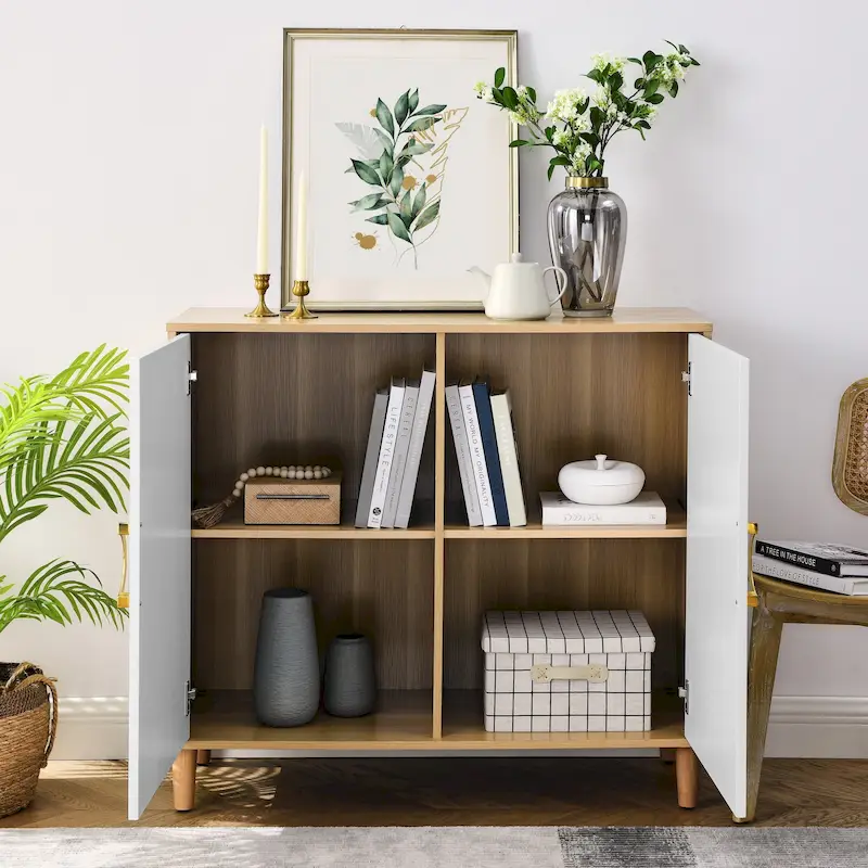 Freestanding Storage Cabinet with Adjustable Shelves | Multi-Purpose Buffet for Dining & Living Room