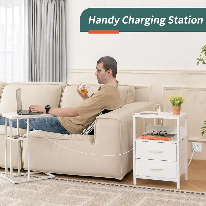 Nightstand with Charging Station