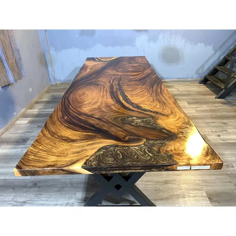 Sundaland 118  Large Slap Live Edge Dining Table