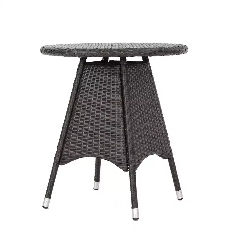 Christopher Knight Home Candice 3 Piece Patio Bistro Dining Furniture Set with Stackable Chairs