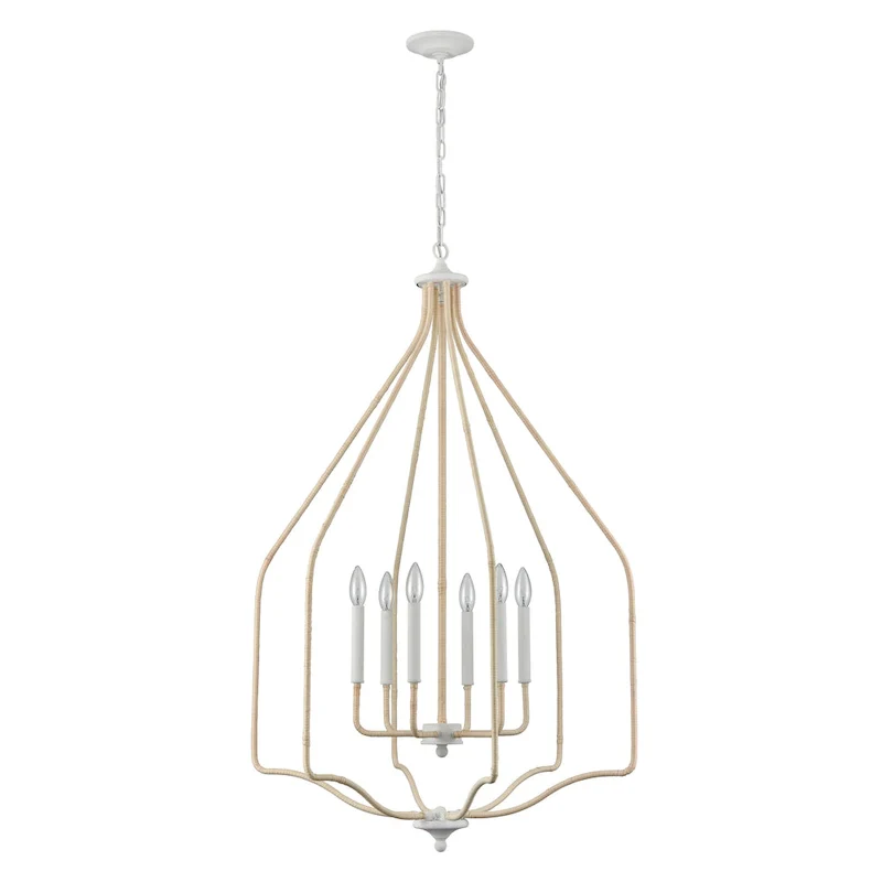 Elk Home Breezeway White Coral Finish With Pendant