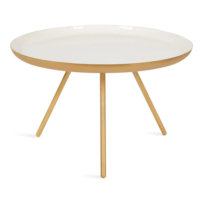 Kate and Laurel Laranya Round Metal Coffee Table - 25  Diameter