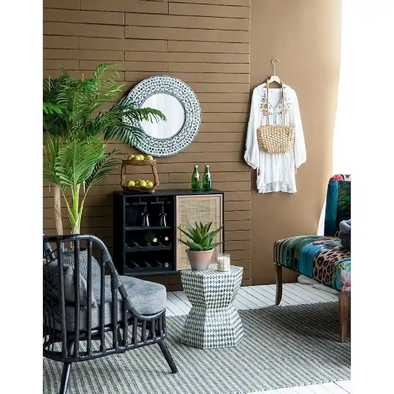 A&B Home 2-Tiered Teak Tray