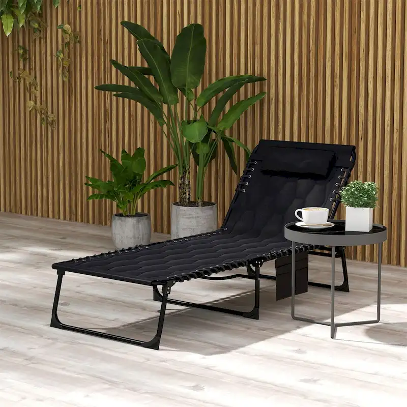 Folding Chaise Lounge Set