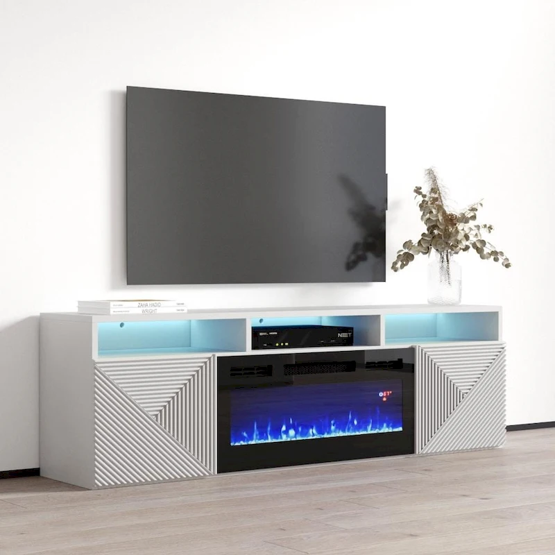 Giza EF Wall Mounted Electric Fireplace Modern 63 TV Stand