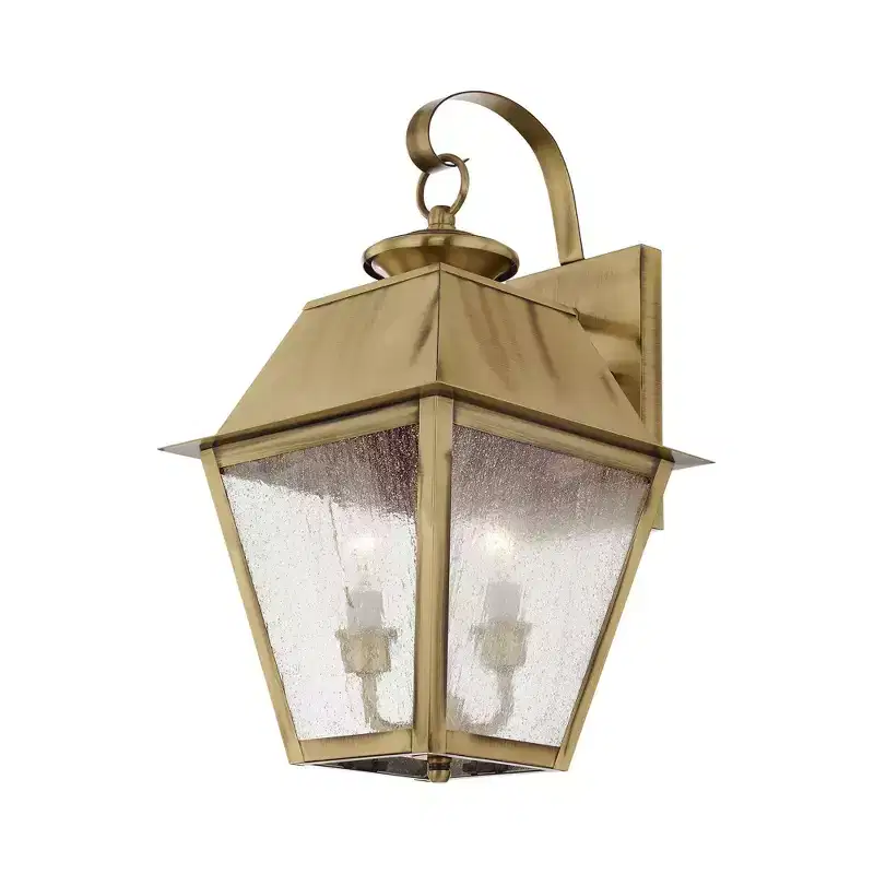Livex Lighting Mansfield 2 - Light Wall Light in Antique Brass