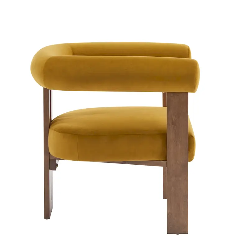 Gilbert Modern Upholstered Round Arm Accent Chair