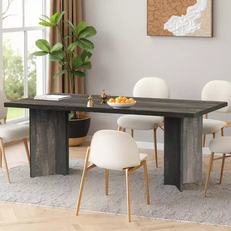 MAYEERTY 63 Inch Multifunctional Dining Table Executive Desk 1.57 Inch Thick E1 Board