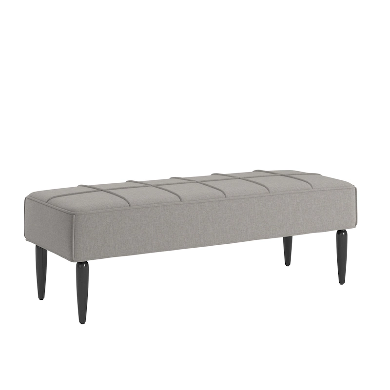 Cassian Black Finish Linen Upholstered Bench by iNSPIRE Q Modern