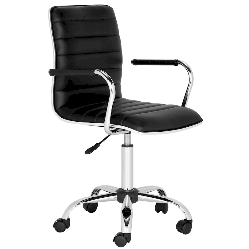 SAFAVIEH Kendra White Adjustable Height Office Desk Chair - 22.4  x 19.9  x 35.9  - 22.4  x 19.9  x 35.9  - 22Wx23Dx40H