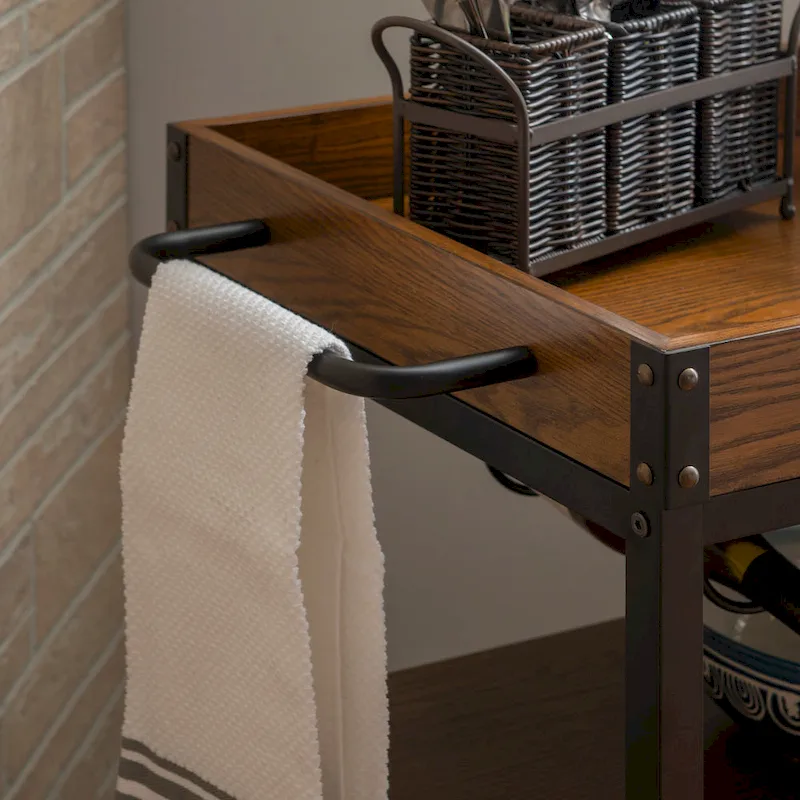 Wheeler Industrial Kitchen & Wine Cart