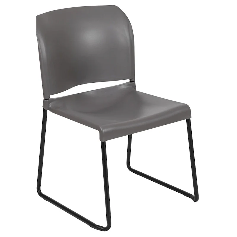 Orange / Black / Burgundy / Navy / Yellow / Gray / Blue / Green Polypropylene Stack Chair with Powder Coated Sled Base – Single