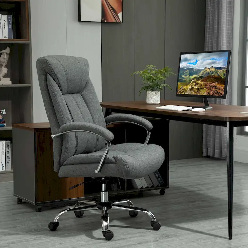 High Back Swivel Home Office Chair with Adjustable Height and Armrests