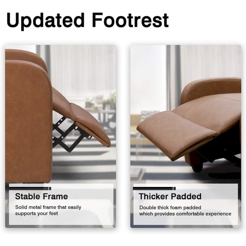 Homall Recliner Chair PU Leather Single Living Room Sofa Recliner