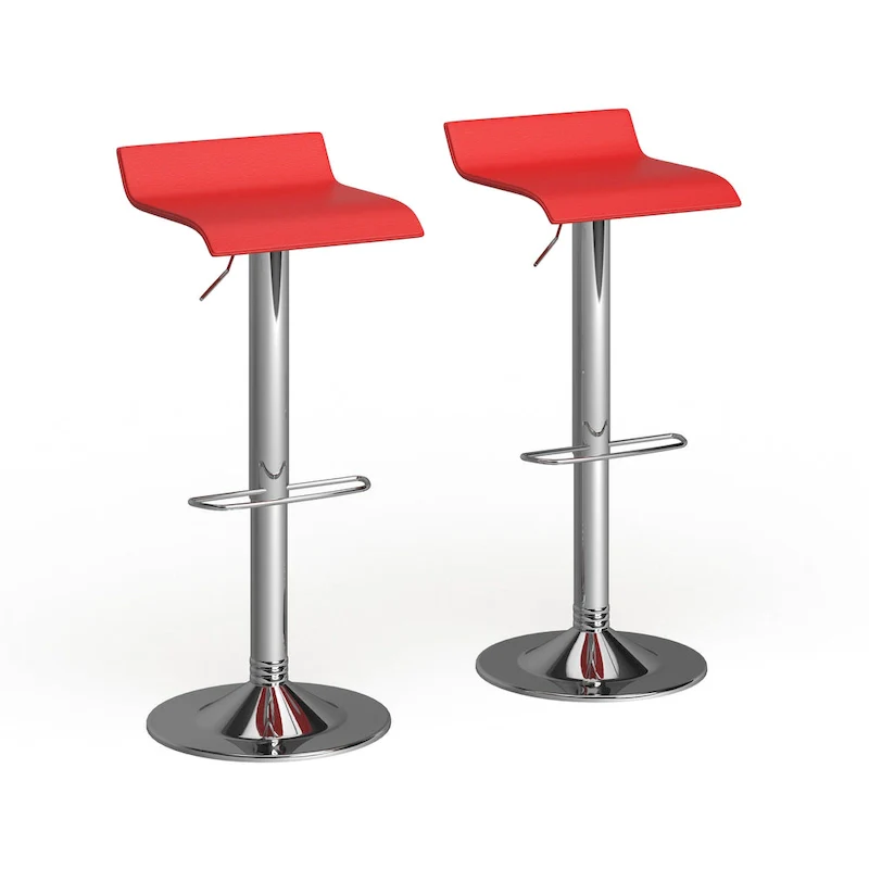 Blaine Chrome Air Lift Adjustable Swivel Stools (Set of 2)