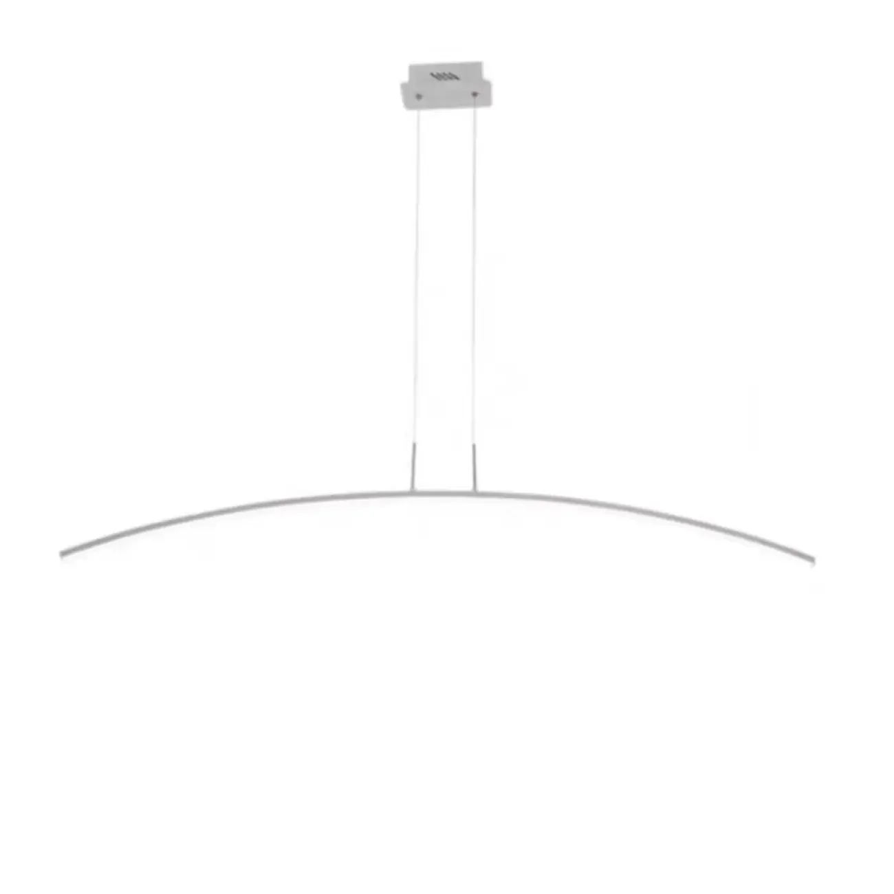 Black Linear Silica Gel Island Pendant Light Arch Shaped LED