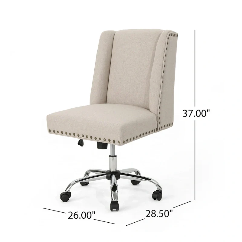 Swivel Office Chair with Chrome Base