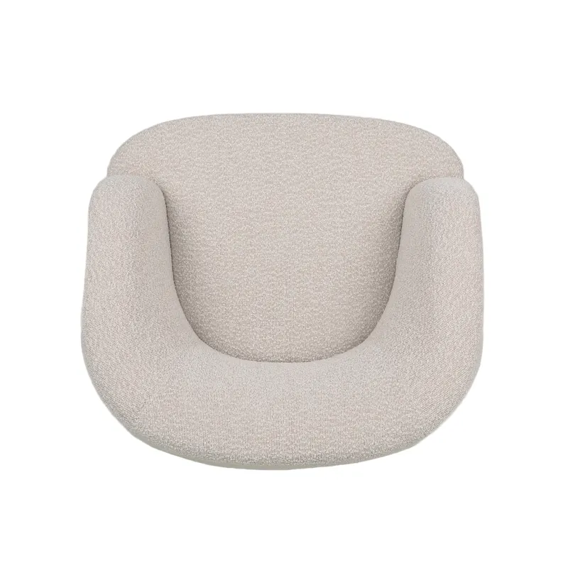Mokena Textured Boucle Upholstered Swivel Club Chair by Christopher Knight Home