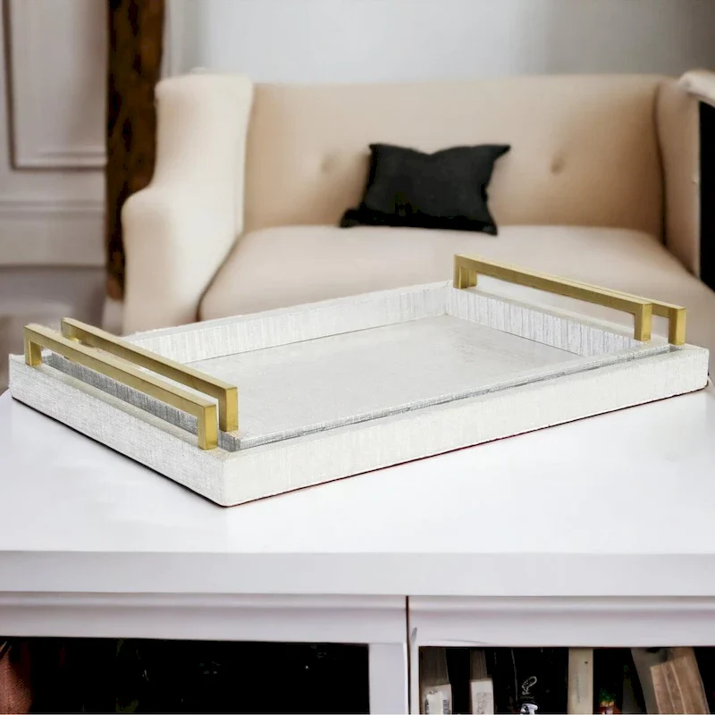 Lusan Black Vinyl Tray Set