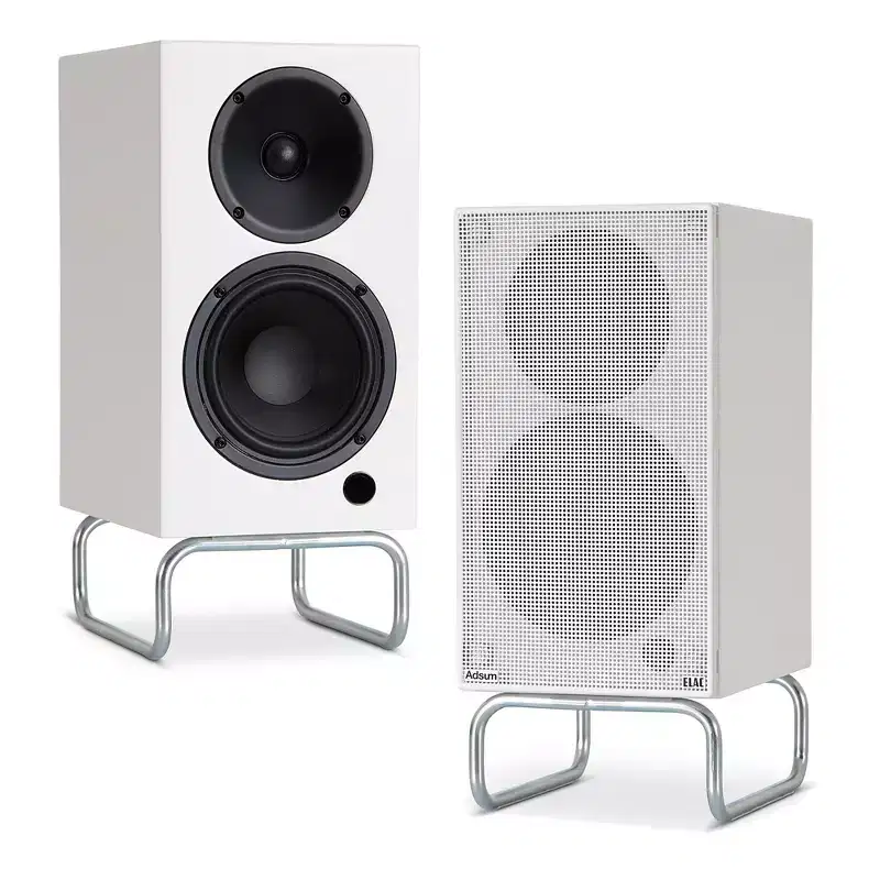ELAC LS10-B SPEAKER STANDS And DEBUT ConneX ADSUM BOOKSHELVES-CREAM