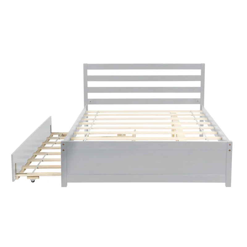 Grey Full Bed with Trundle