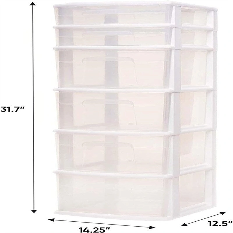 6-Drawer Plastic Home Office Bedroom